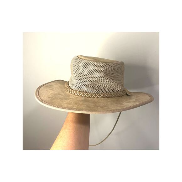 NWOT Head 'N Home American Outback-style Breeze Sun Hat Waterproofed Leather XL - Picture 3 of 12
